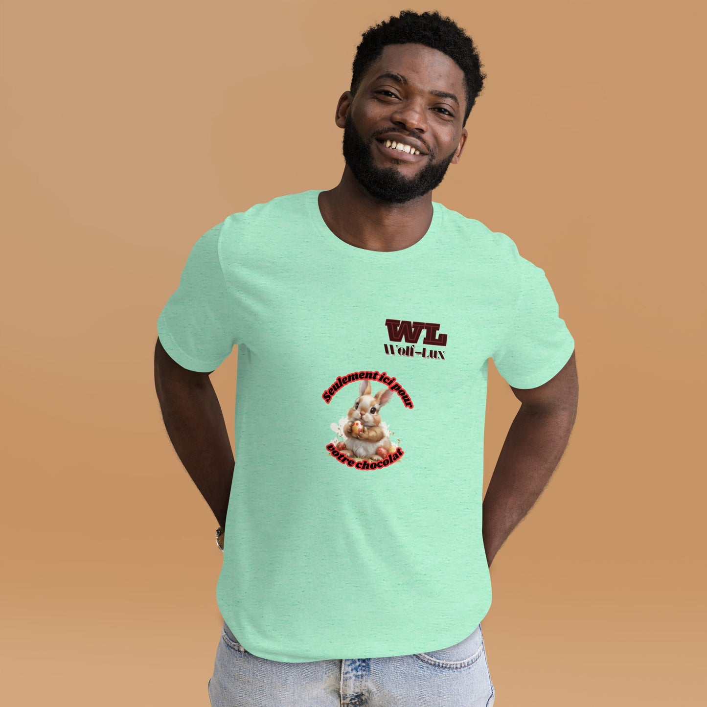 Men t-shirt Chocolate French - Wolf - Lux - Wolf - Lux - Wolf - Lux