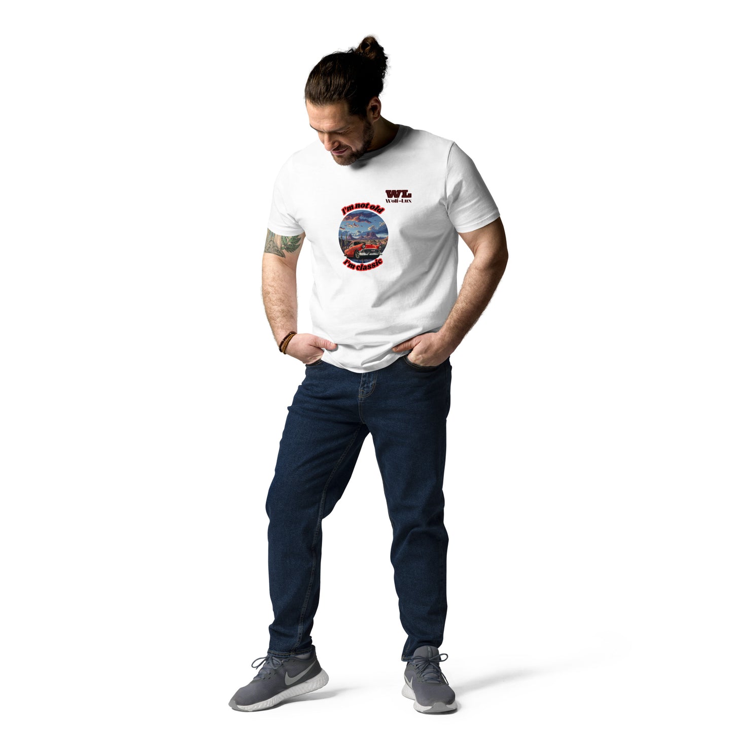 Men organic cotton t-shirt Classic English