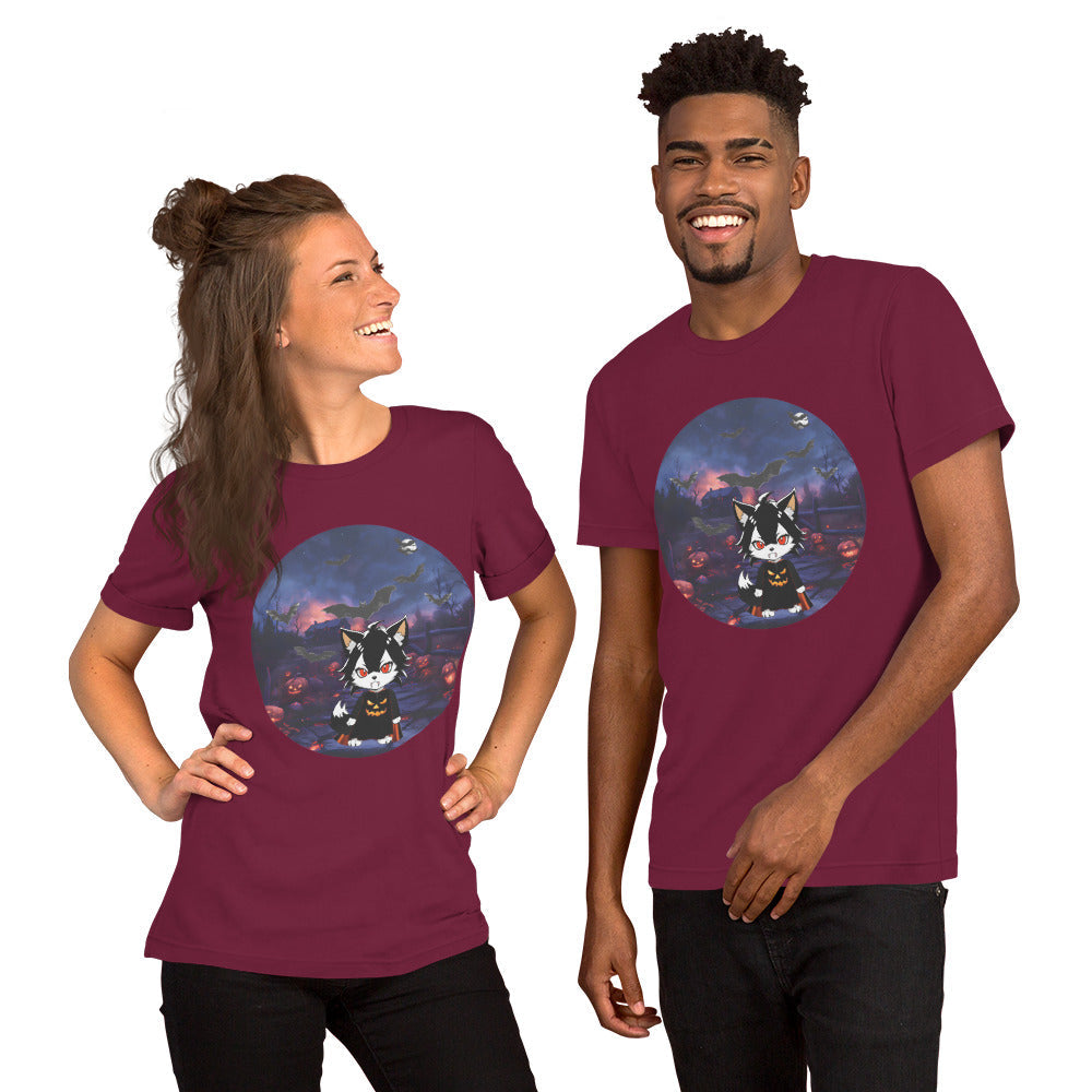 Maroon Unisex Halloween T-shirt