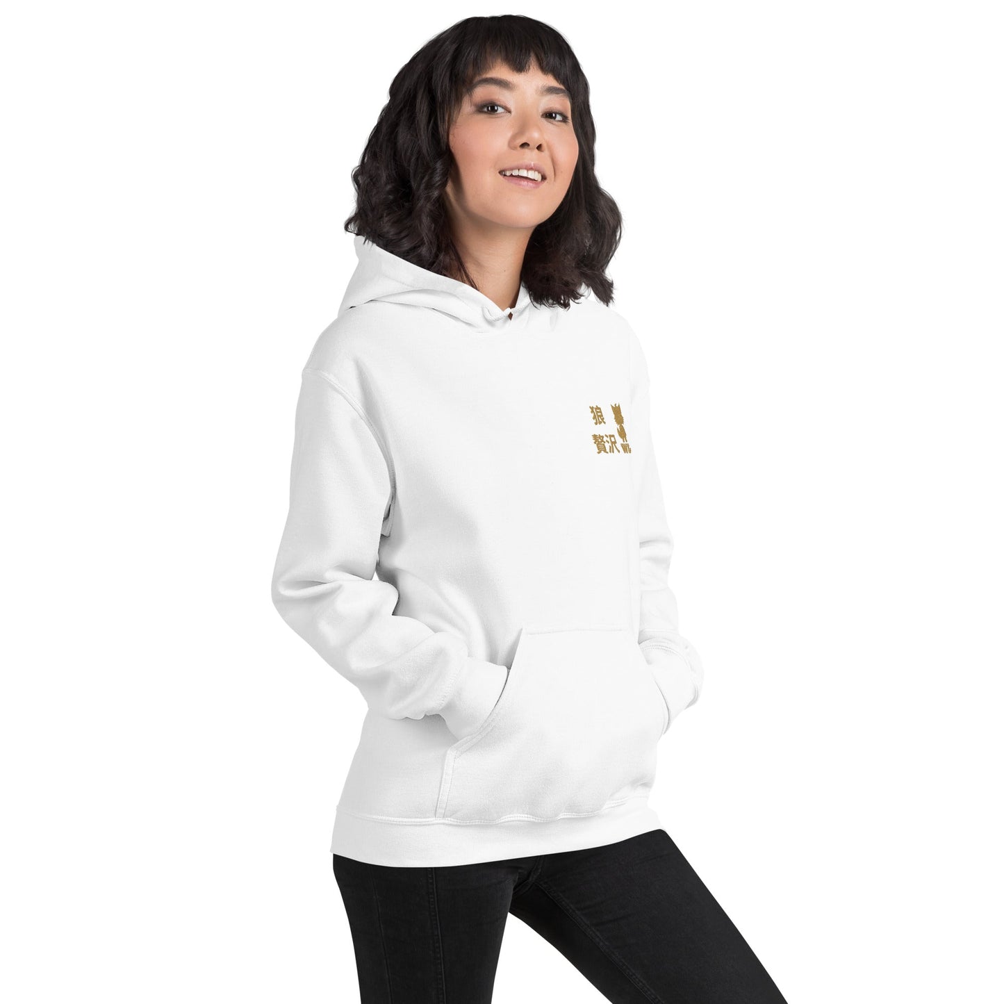 Women Premium Japanese text Hoodie - Wolf - Lux - Wolf - Lux - The Premium