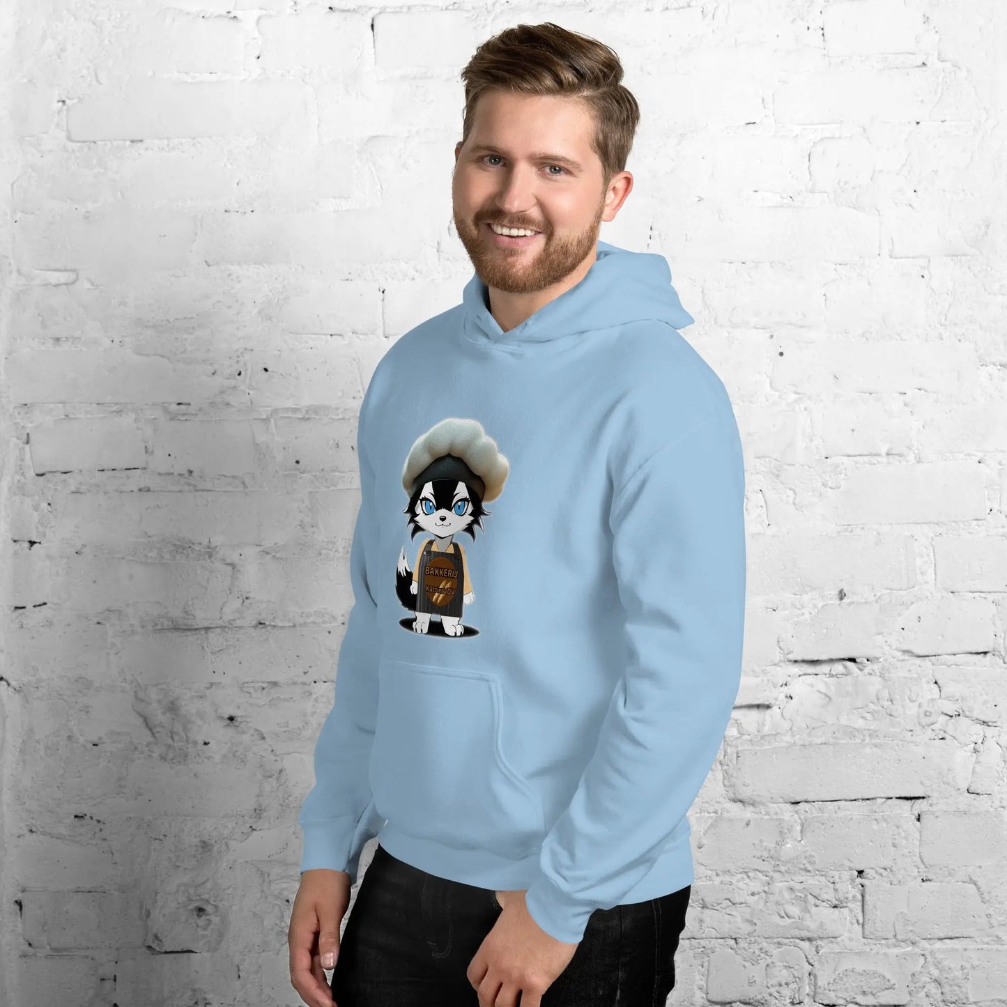 Men Hoodie Baker - Wolf - Lux - Wolf - Lux - Wolf - Lux