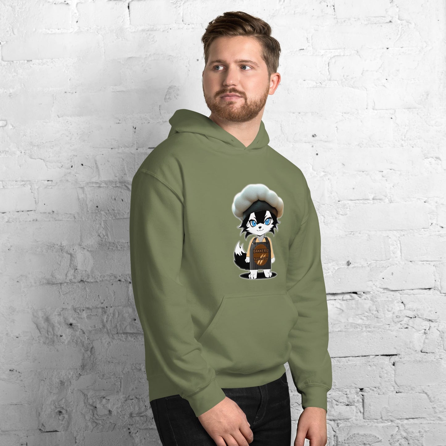 Men Hoodie Baker - Wolf - Lux - Wolf - Lux - Wolf - Lux