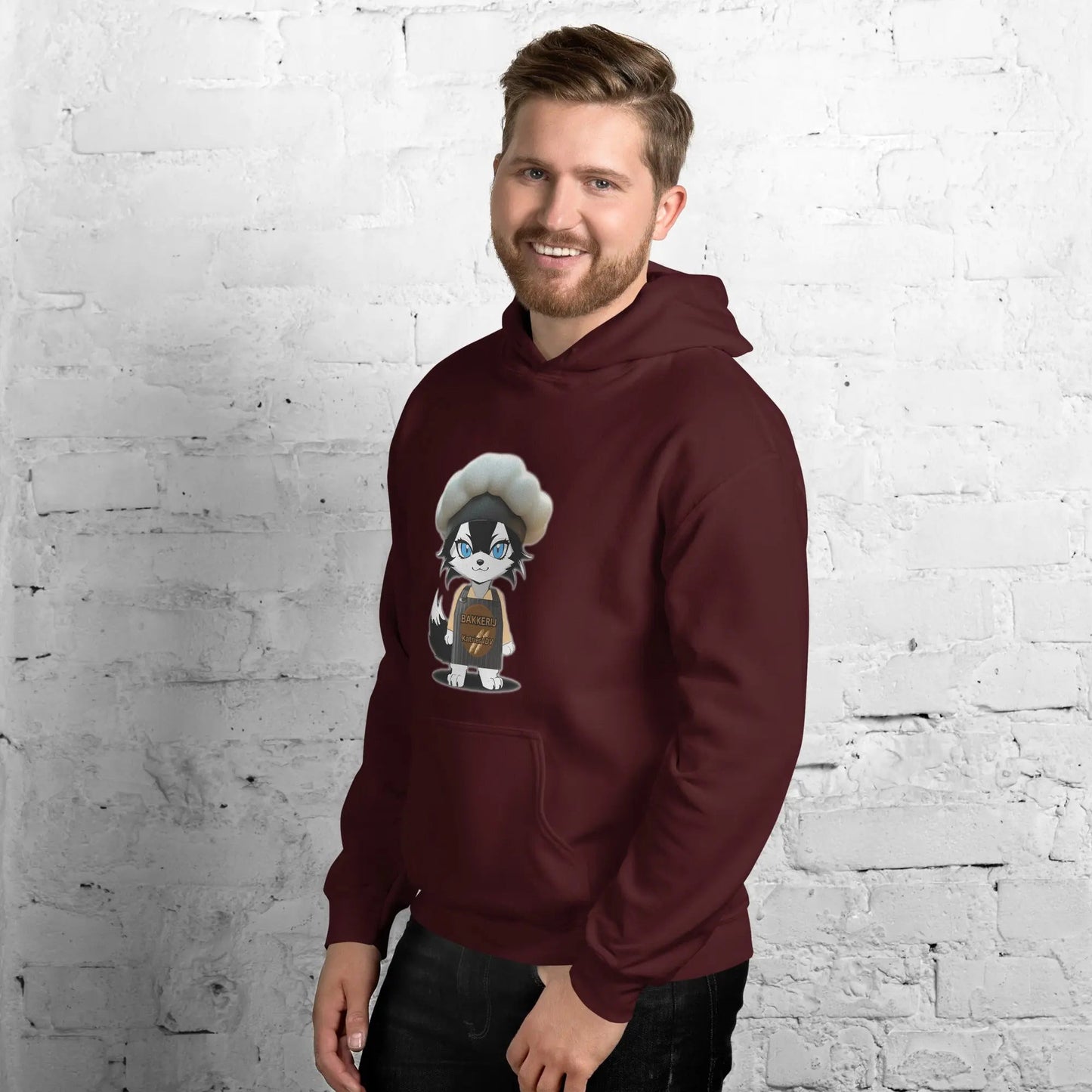 Men Hoodie Baker - Wolf - Lux - Wolf - Lux - Wolf - Lux