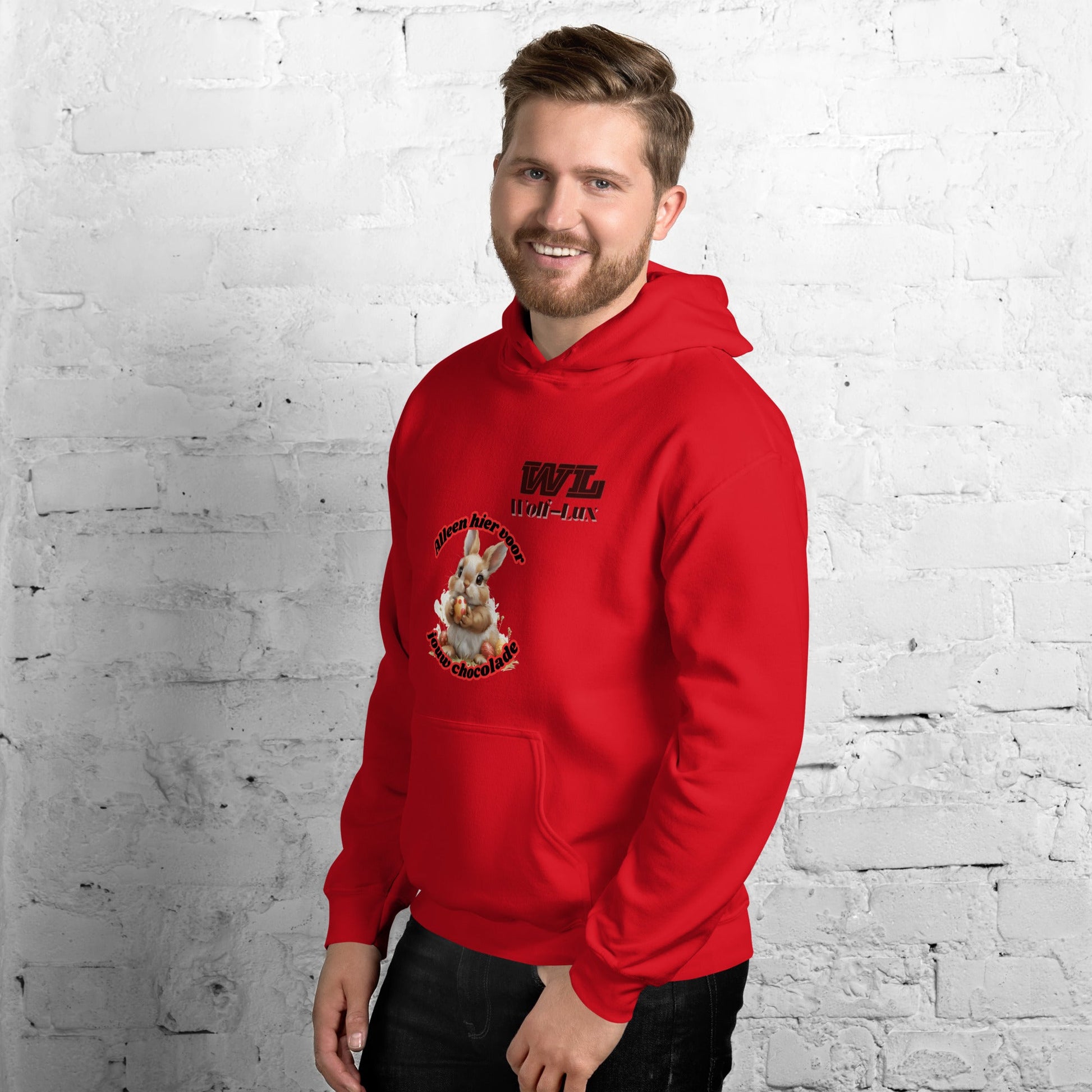 Men Hoodie chocolate dutch - Wolf - Lux - Wolf - Lux - Wolf - Lux