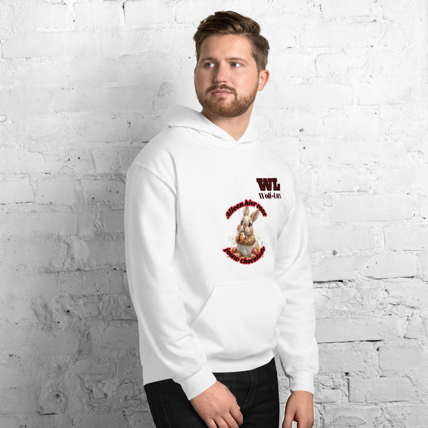 Men Hoodie chocolate dutch - Wolf - Lux - Wolf - Lux - Wolf - Lux