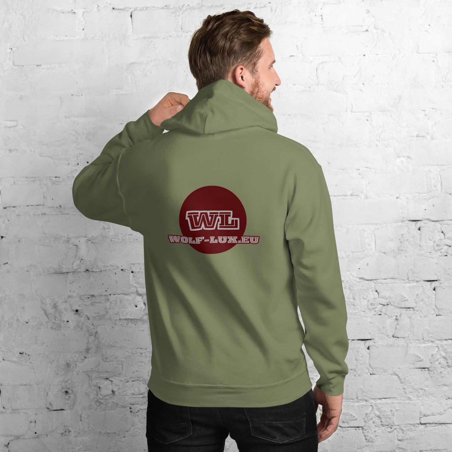Men Hoodie chocolate dutch - Wolf - Lux - Wolf - Lux - Wolf - Lux
