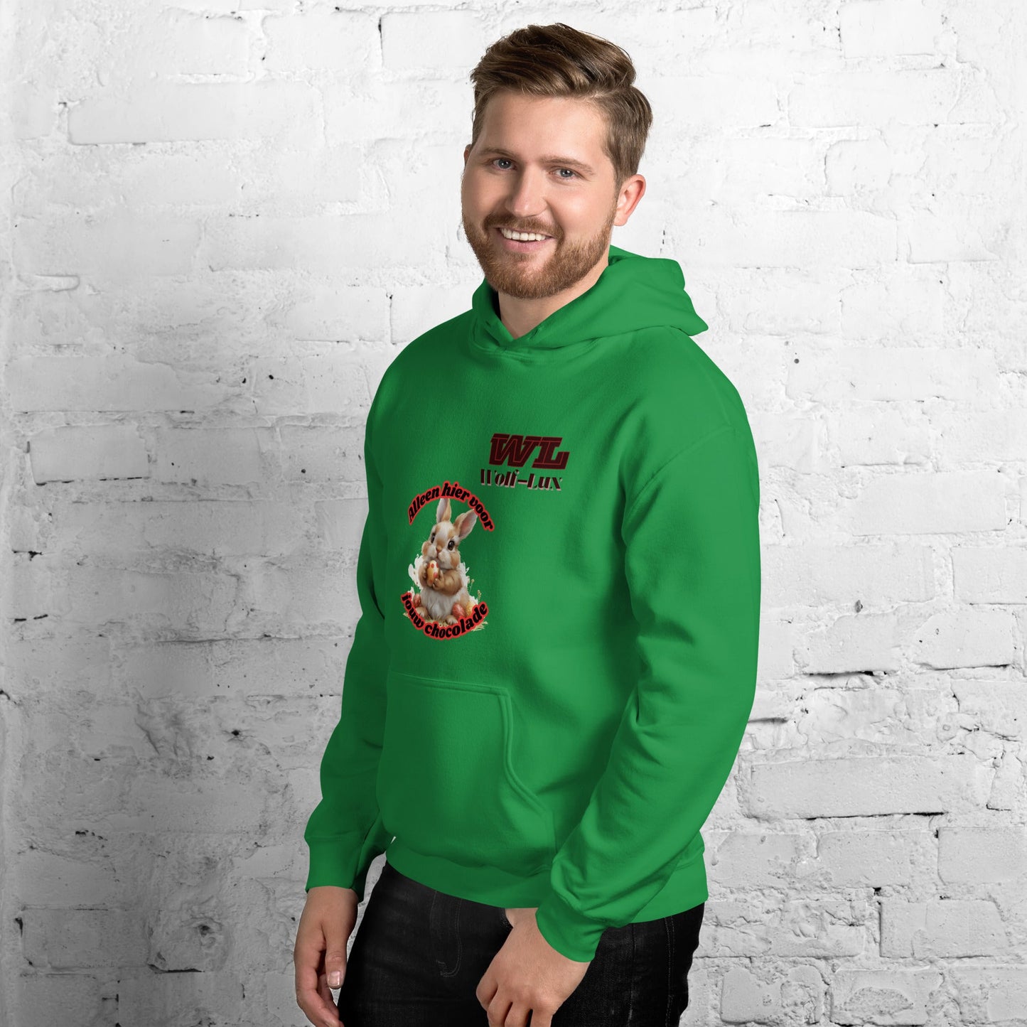 Men Hoodie chocolate dutch - Wolf - Lux - Wolf - Lux - Wolf - Lux