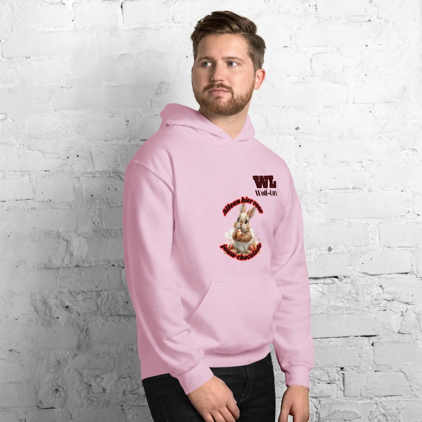 Men Hoodie chocolate dutch - Wolf - Lux - Wolf - Lux - Wolf - Lux