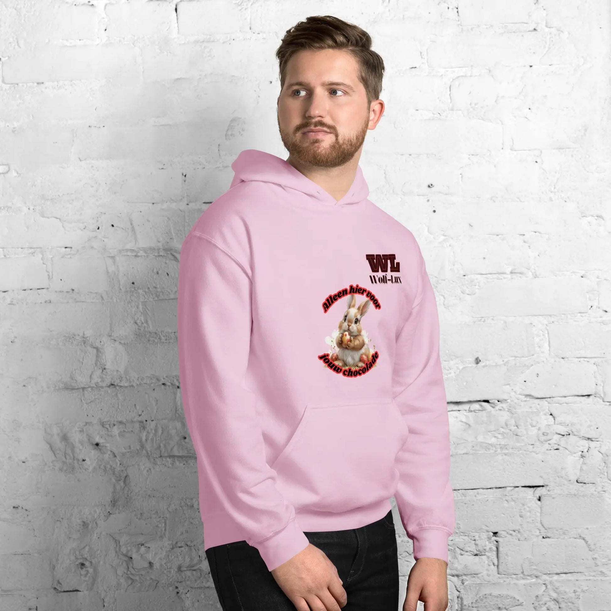 Men Hoodie chocolate dutch - Wolf - Lux - Wolf - Lux - Wolf - Lux