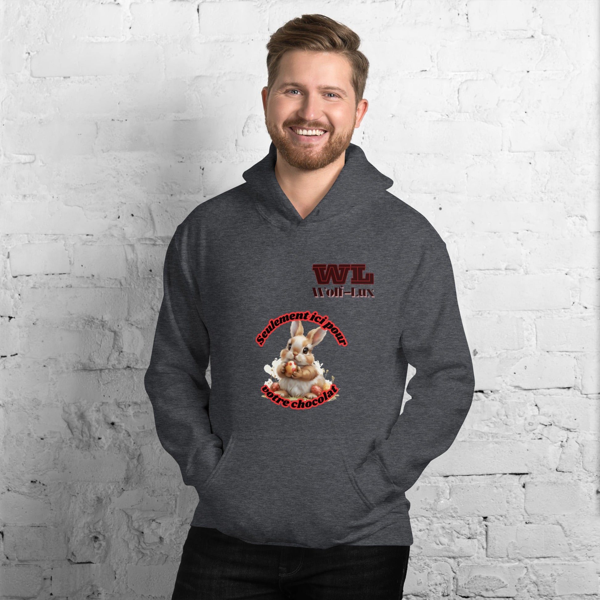 Men Hoodie Chocolate French - Wolf - Lux - Wolf - Lux - Wolf - Lux