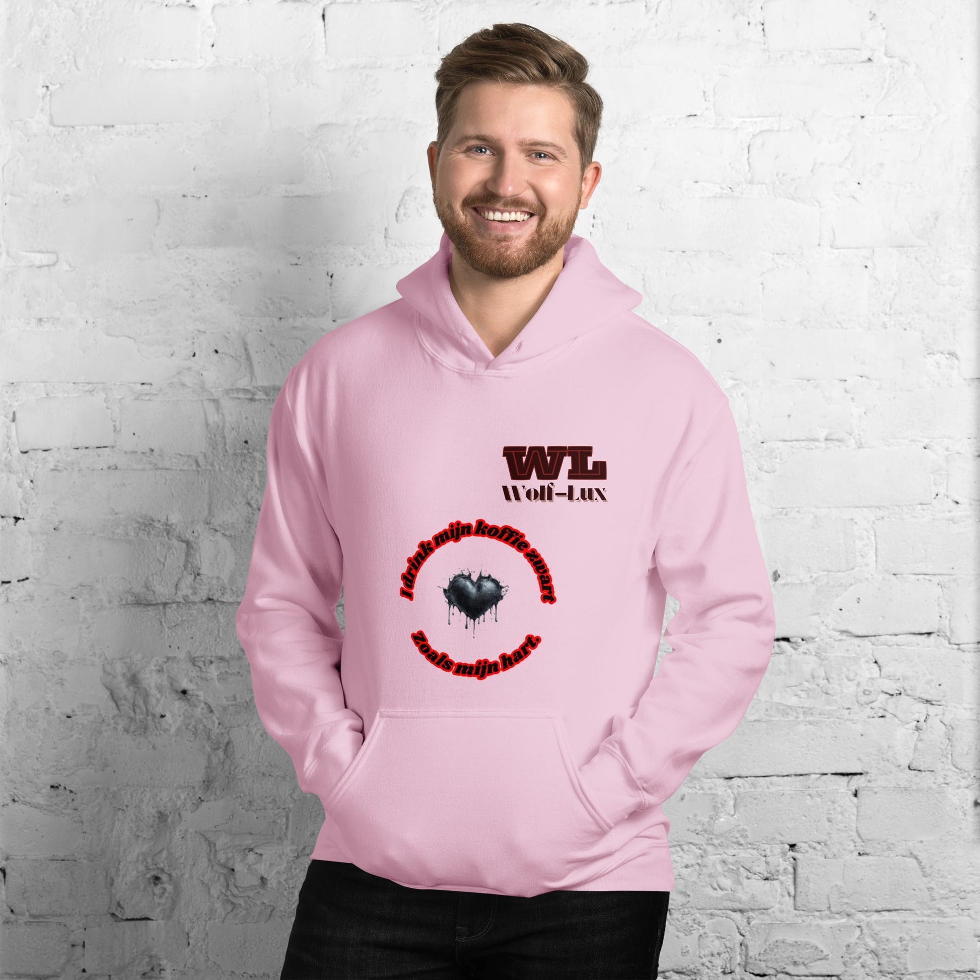Men Hoodie Coffee Dutch - Wolf - Lux - Wolf - Lux - Wolf - Lux