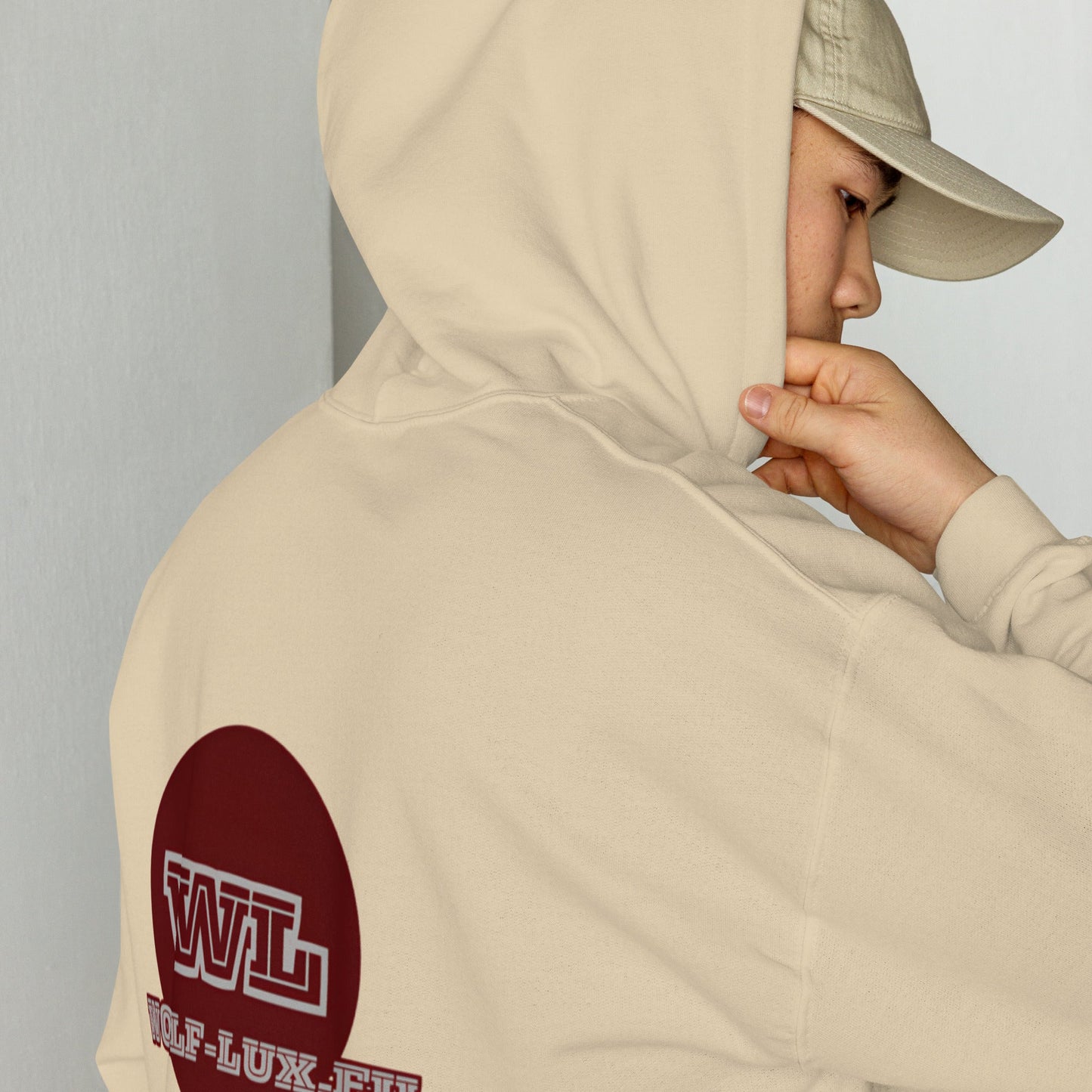 Men Hoodie Coffee French - Wolf - Lux - Wolf - Lux - Wolf - Lux