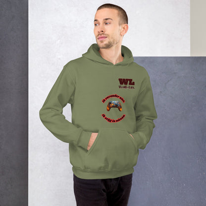 Men Hoodie Level up Dutch - Wolf - Lux - Wolf - Lux - Wolf - Lux