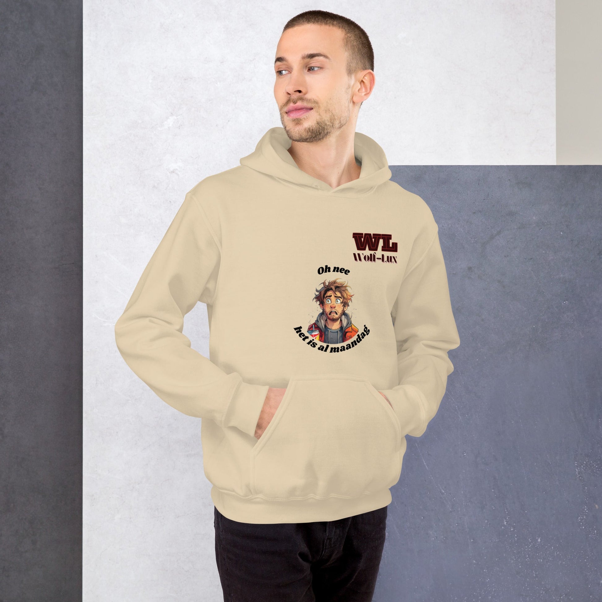 Men Hoodie Monday Dutch - Wolf - Lux - Wolf - Lux - Wolf - Lux