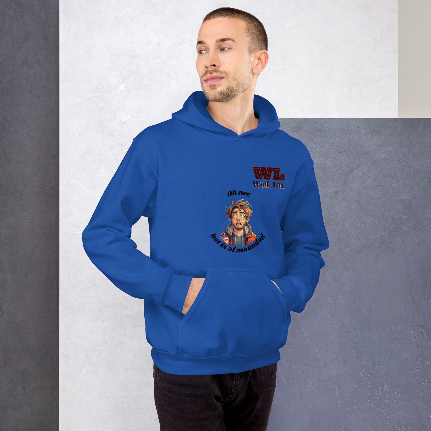 Men Hoodie Monday Dutch - Wolf - Lux - Wolf - Lux - Wolf - Lux