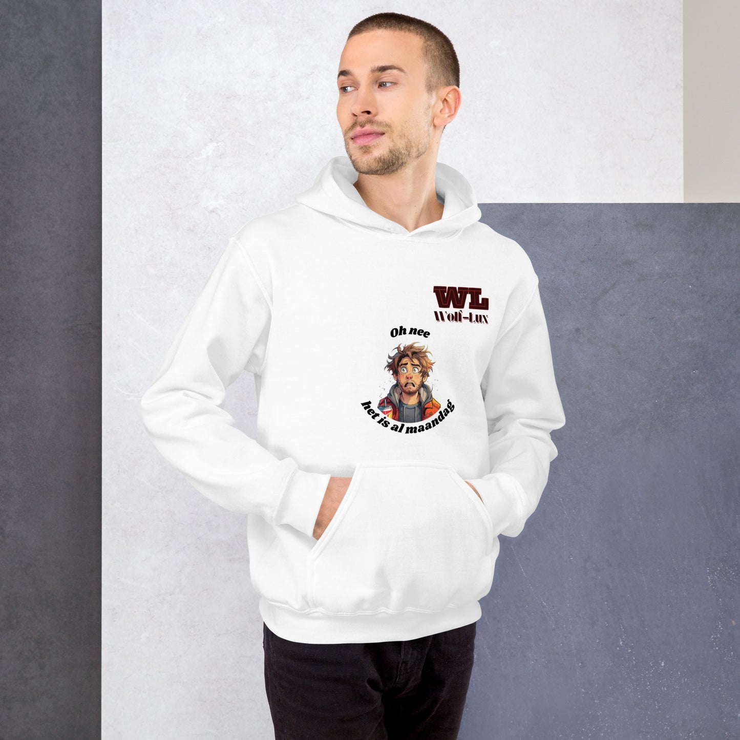 Men Hoodie Monday Dutch - Wolf - Lux - Wolf - Lux - Wolf - Lux