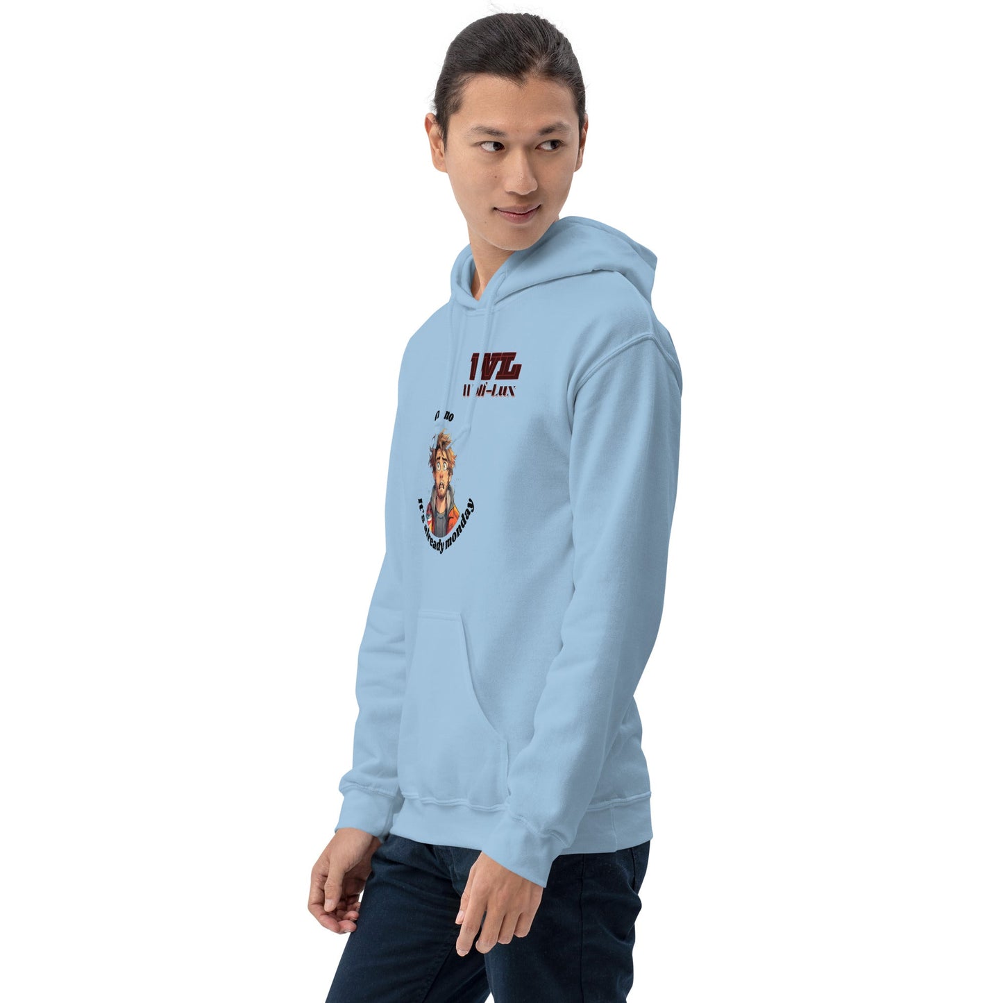 Men Hoodie Monday English - Wolf - Lux - Wolf - Lux - Wolf - Lux