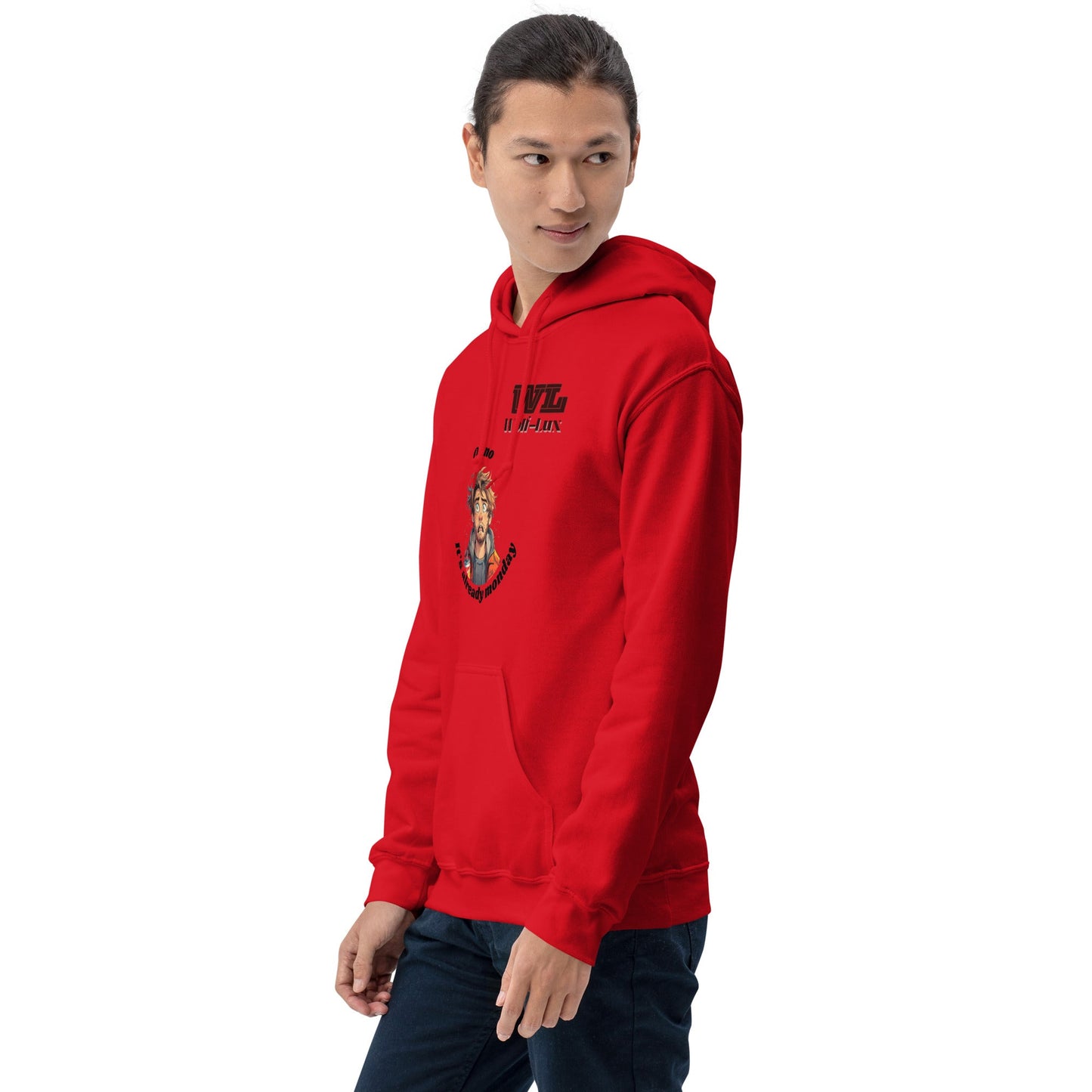 Men Hoodie Monday English - Wolf - Lux - Wolf - Lux - Wolf - Lux