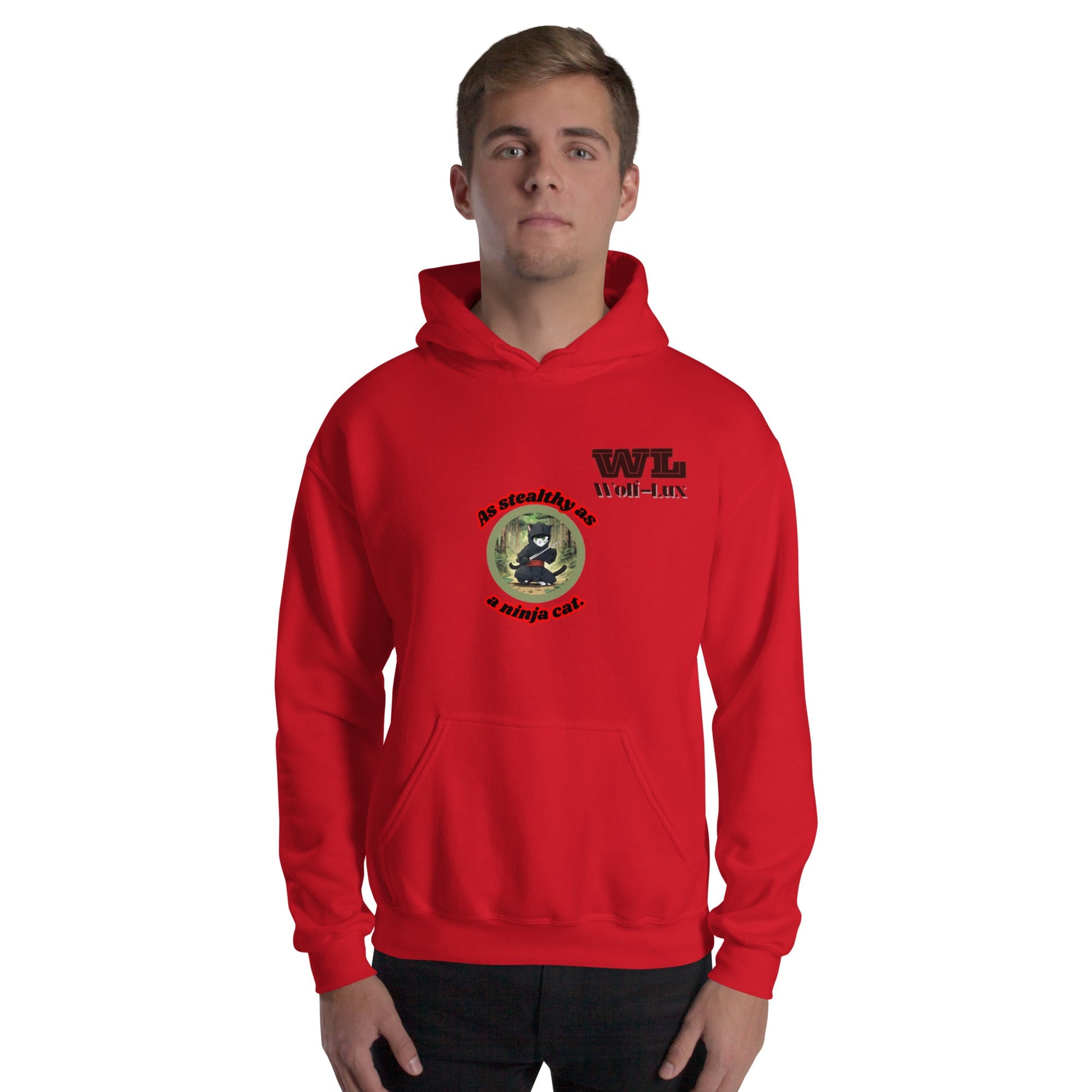 Men Hoodie Ninja English - Wolf - Lux - Wolf - Lux - Wolf - Lux