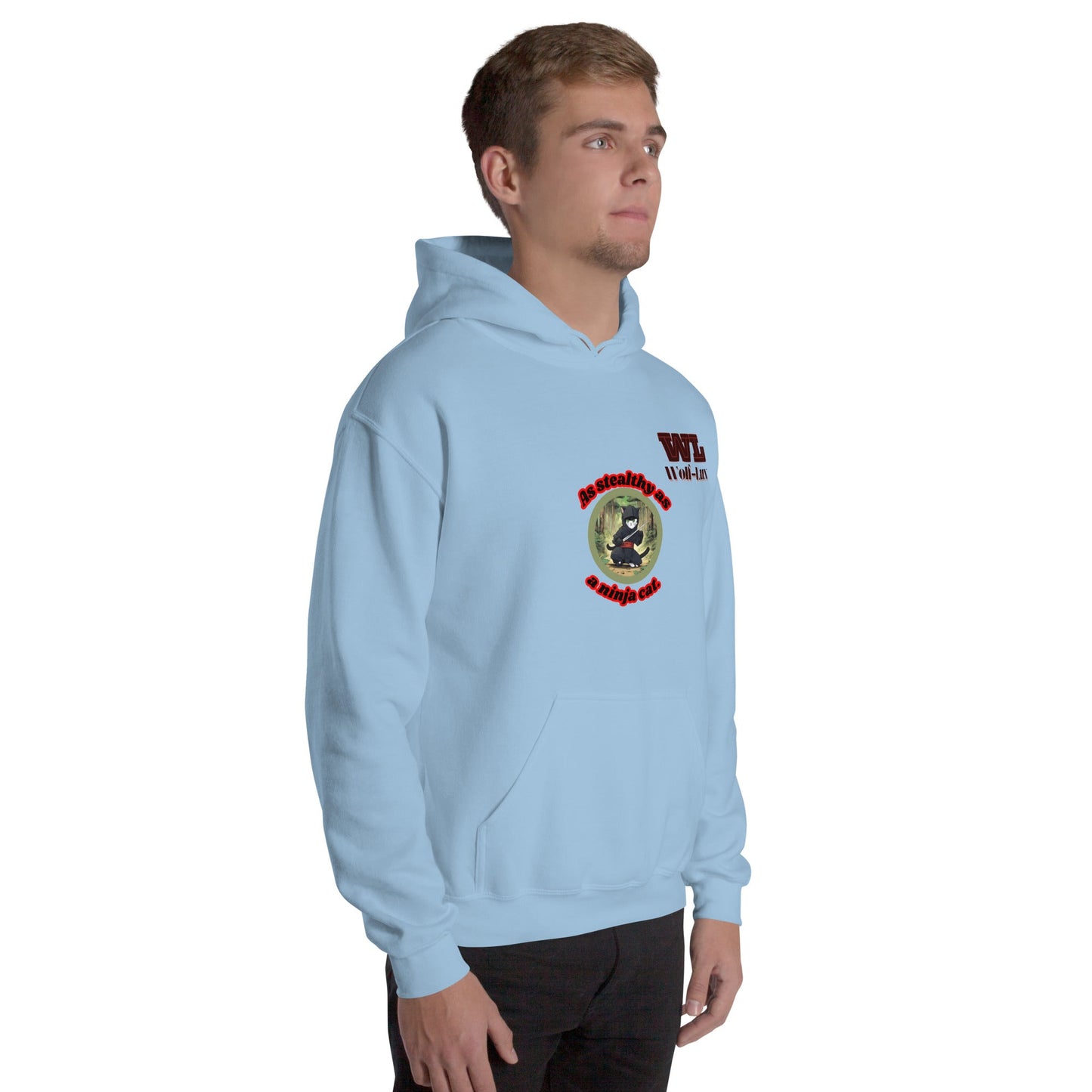 Men Hoodie Ninja English - Wolf - Lux - Wolf - Lux - Wolf - Lux