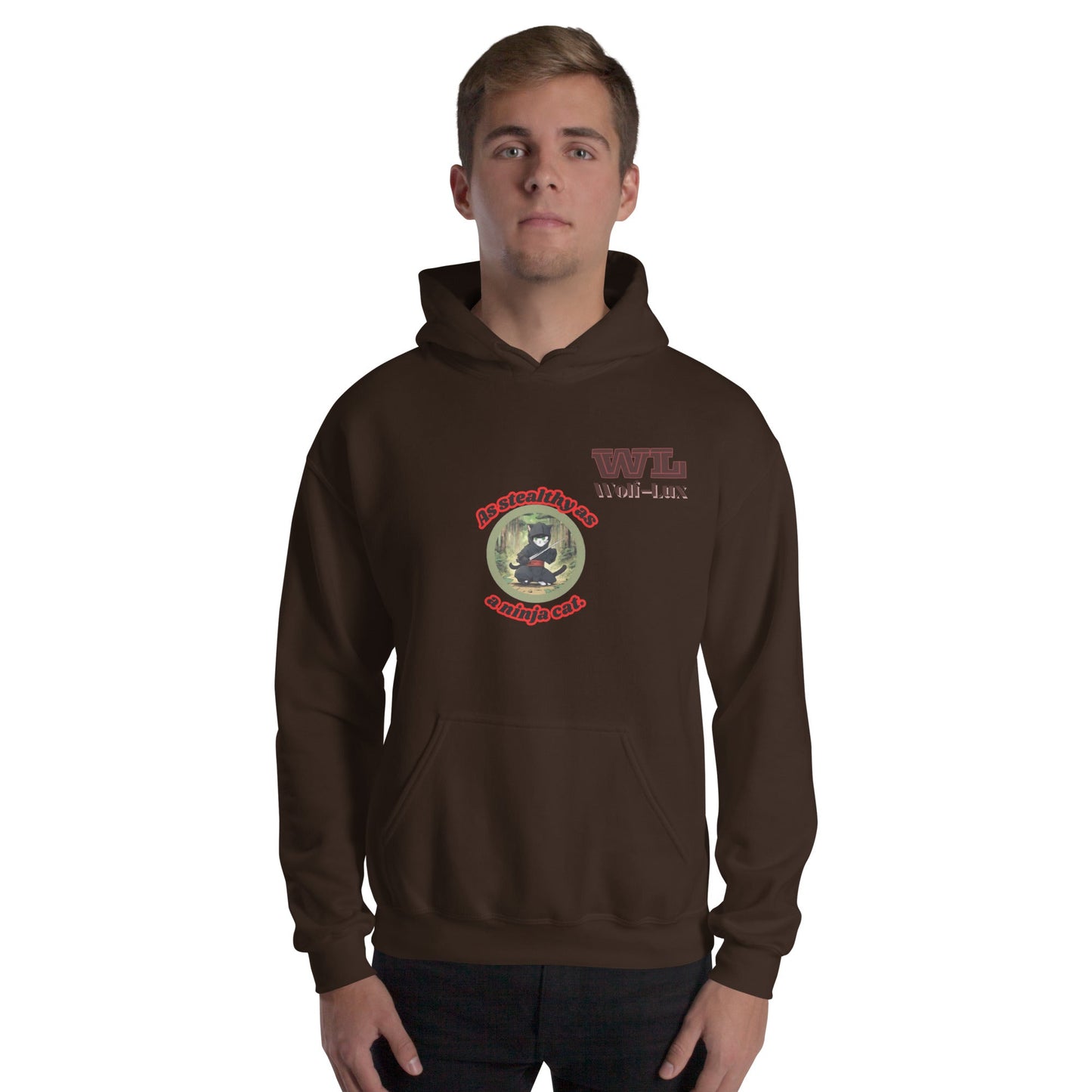 Men Hoodie Ninja English - Wolf - Lux - Wolf - Lux - Wolf - Lux