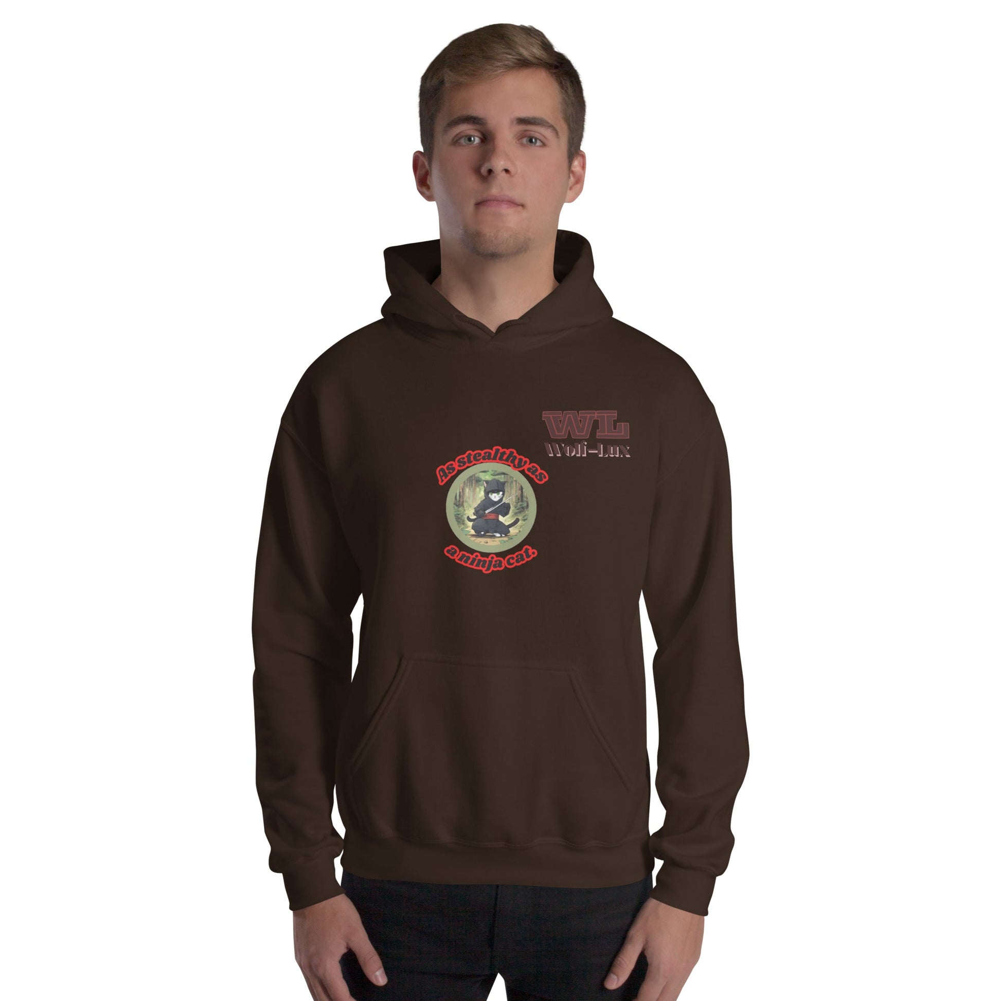 Men Hoodie Ninja English - Wolf - Lux - Wolf - Lux - Wolf - Lux