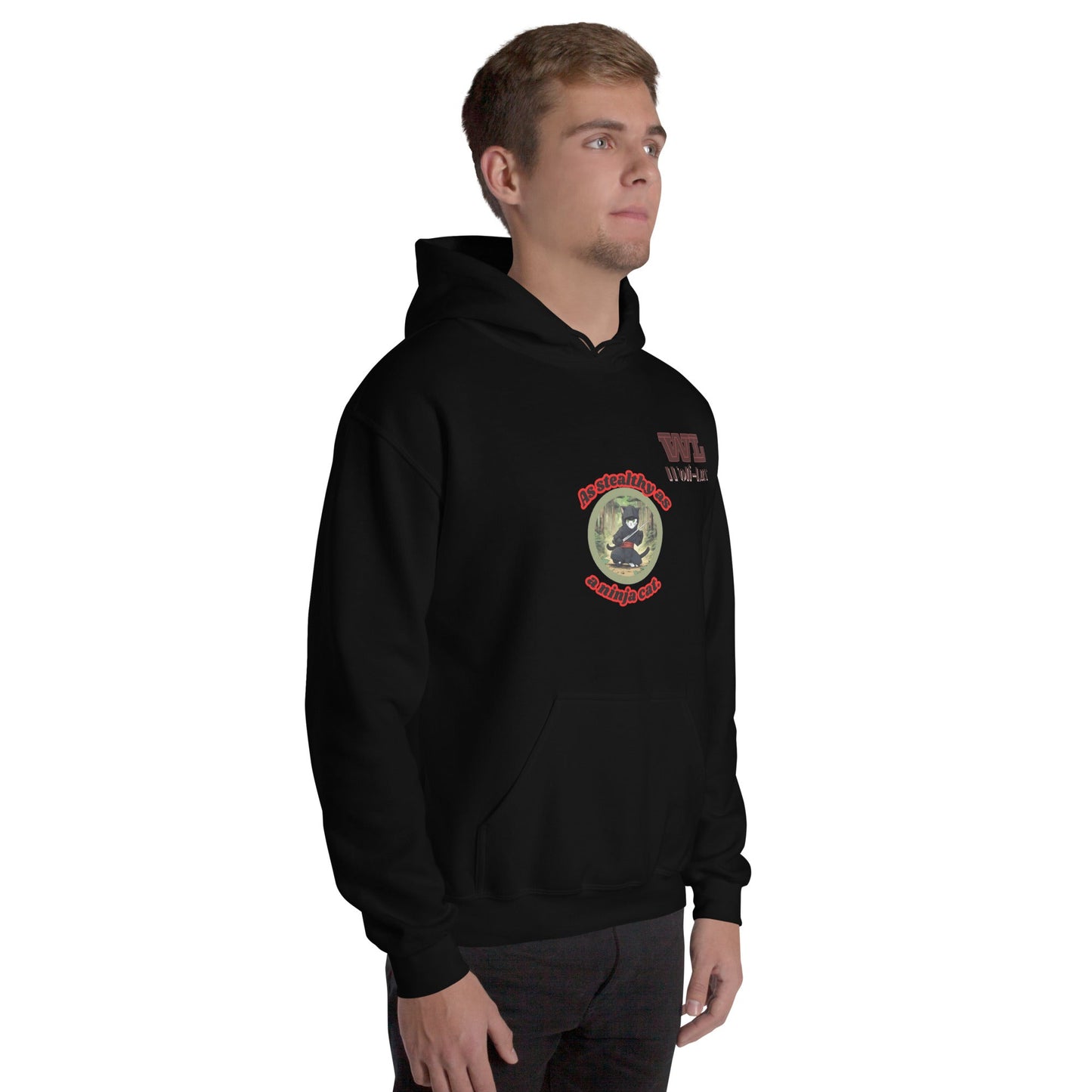 Men Hoodie Ninja English - Wolf - Lux - Wolf - Lux - Wolf - Lux