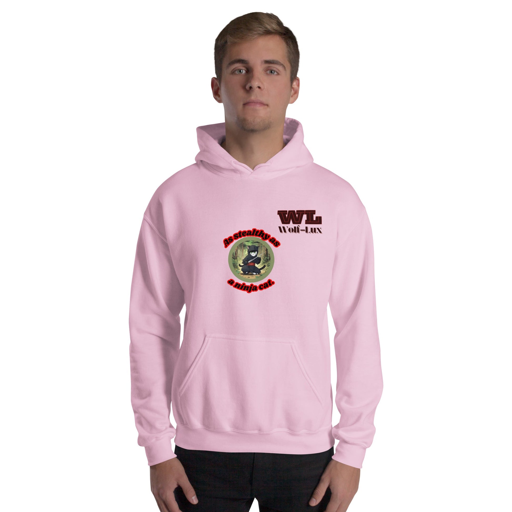 Men Hoodie Ninja English - Wolf - Lux - Wolf - Lux - Wolf - Lux