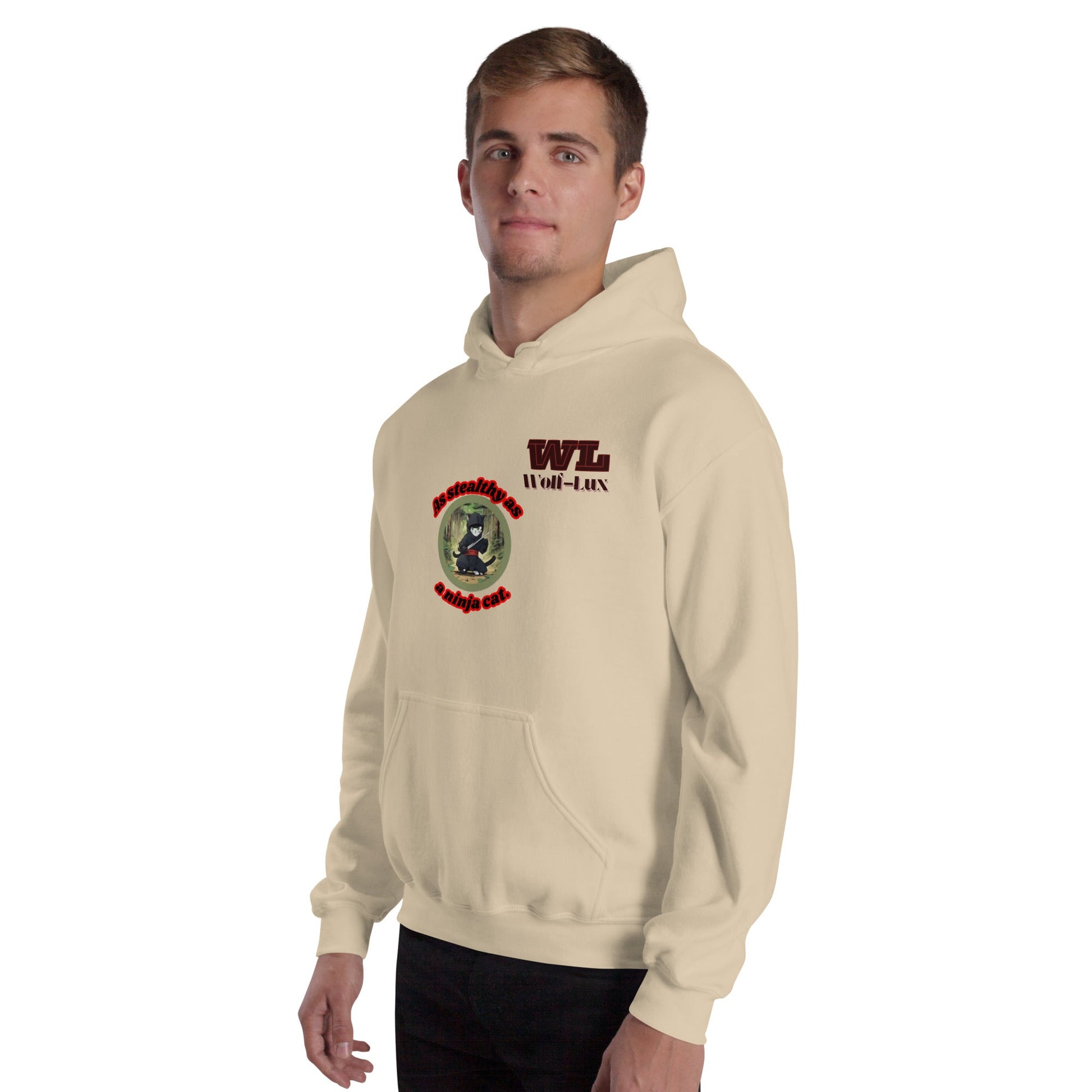 Men Hoodie Ninja English - Wolf - Lux - Wolf - Lux - Wolf - Lux