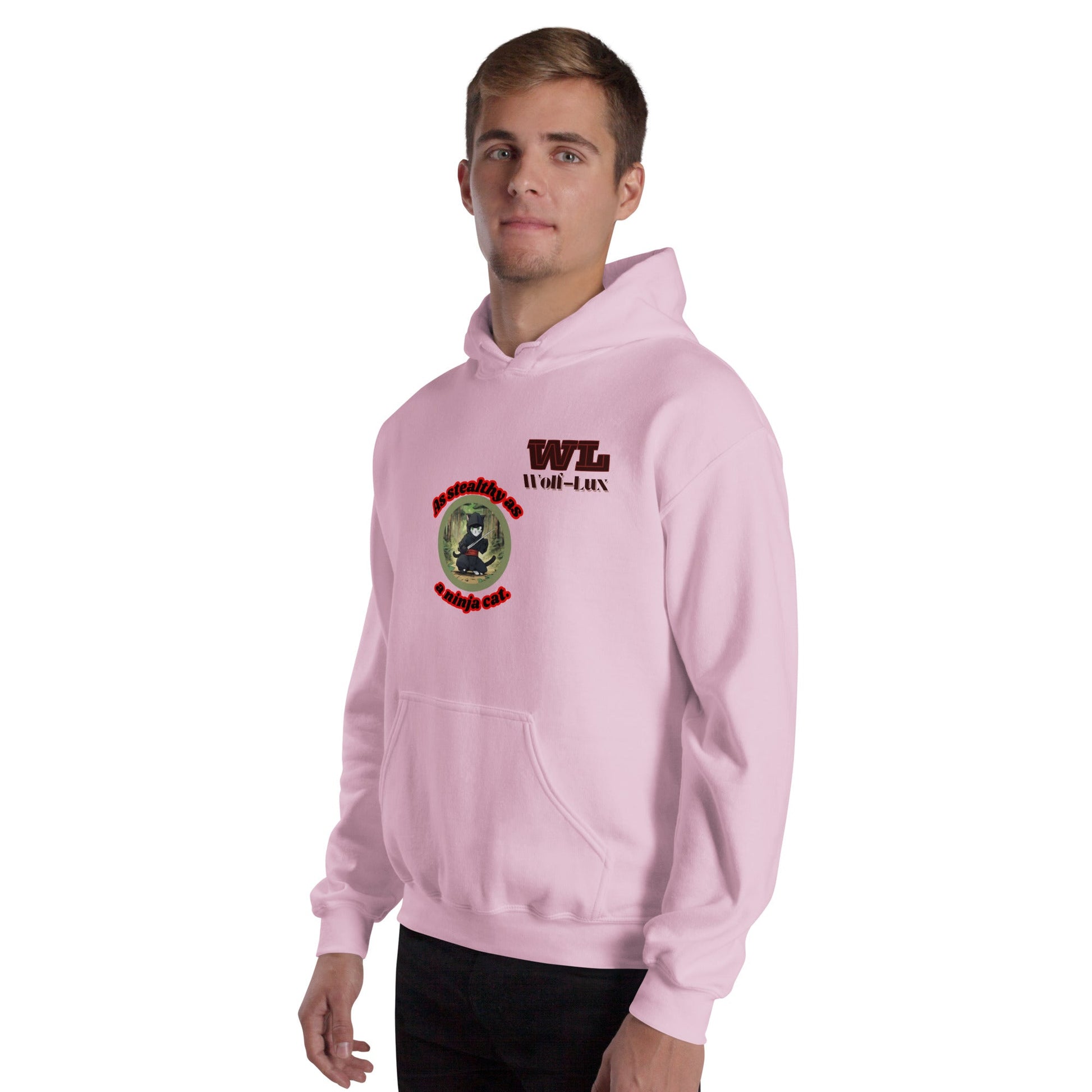 Men Hoodie Ninja English - Wolf - Lux - Wolf - Lux - Wolf - Lux