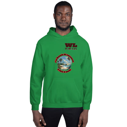 Men Hoodie Vacation French - Wolf - Lux - Wolf - Lux - Wolf - Lux