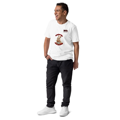 Men organic cotton t-shirt chocolate English - Wolf - Lux - Wolf - Lux - Wolf - Lux