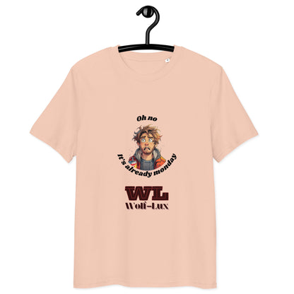 Men organic cotton t-shirt Monday English - Wolf - Lux - Wolf - Lux - Wolf - Lux