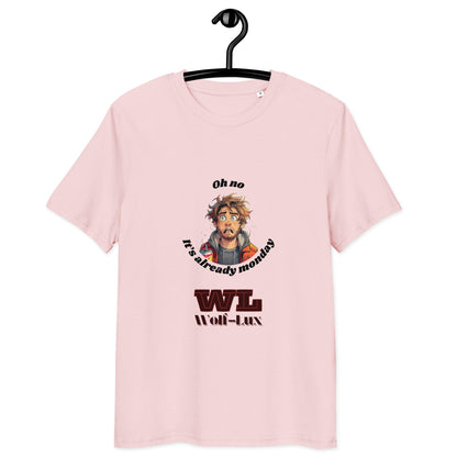 Men organic cotton t-shirt Monday English - Wolf - Lux - Wolf - Lux - Wolf - Lux