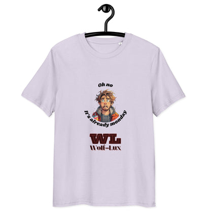 Men organic cotton t-shirt Monday English - Wolf - Lux - Wolf - Lux - Wolf - Lux