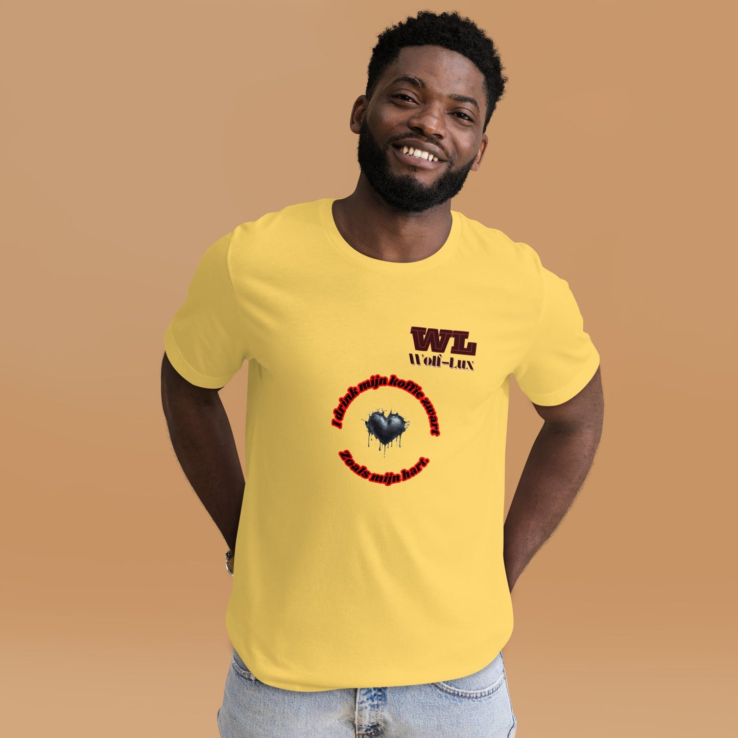 Men t-shirt Coffee Dutch - Wolf - Lux - Wolf - Lux - Wolf - Lux