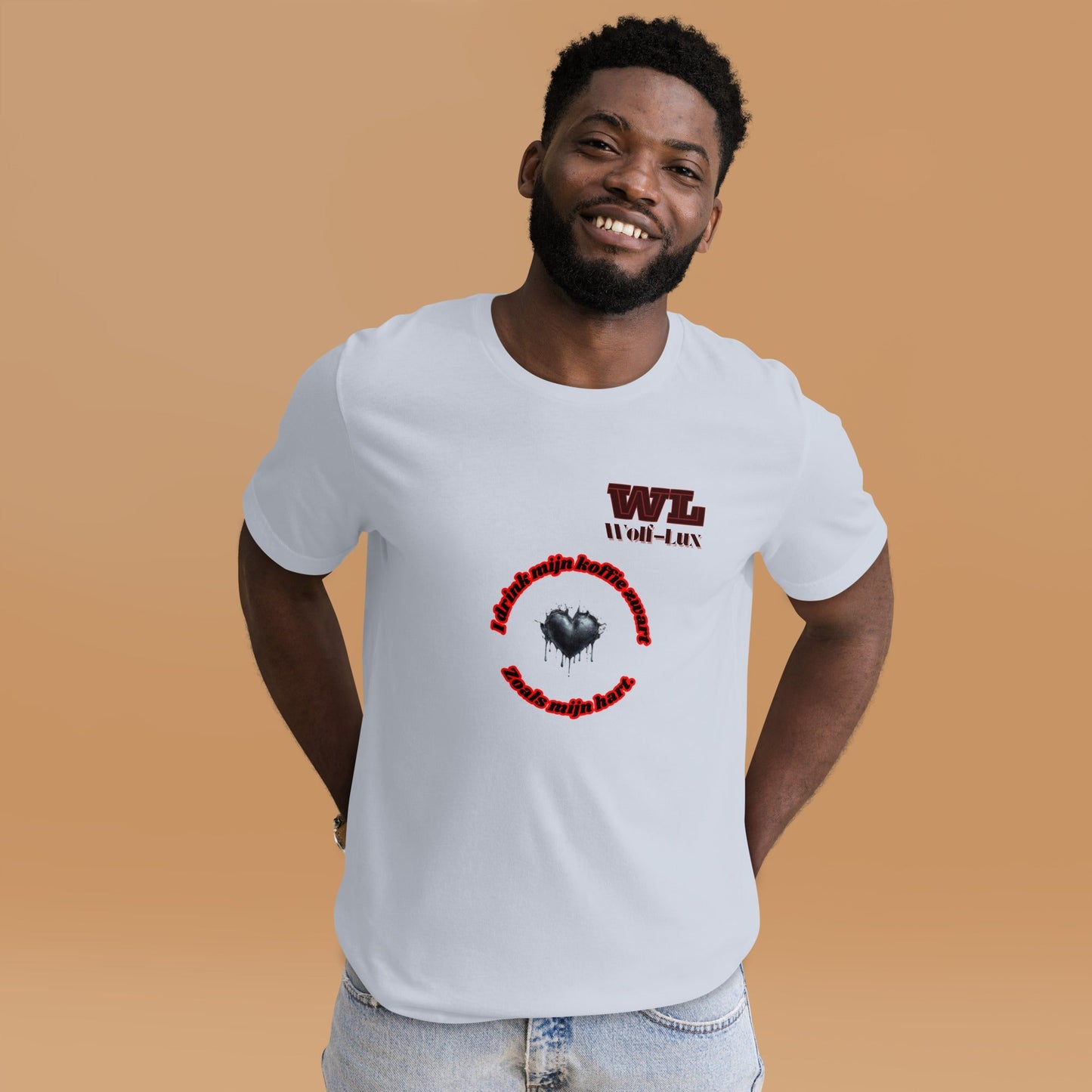 Men t-shirt Coffee Dutch - Wolf - Lux - Wolf - Lux - Wolf - Lux