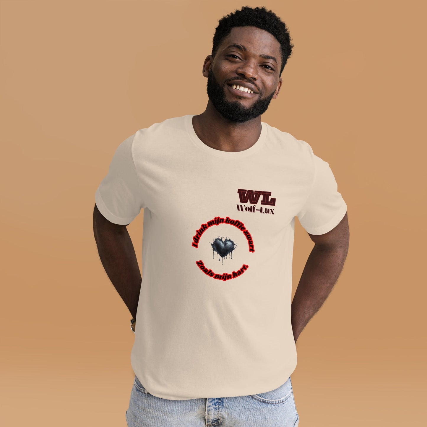 Men t-shirt Coffee Dutch - Wolf - Lux - Wolf - Lux - Wolf - Lux