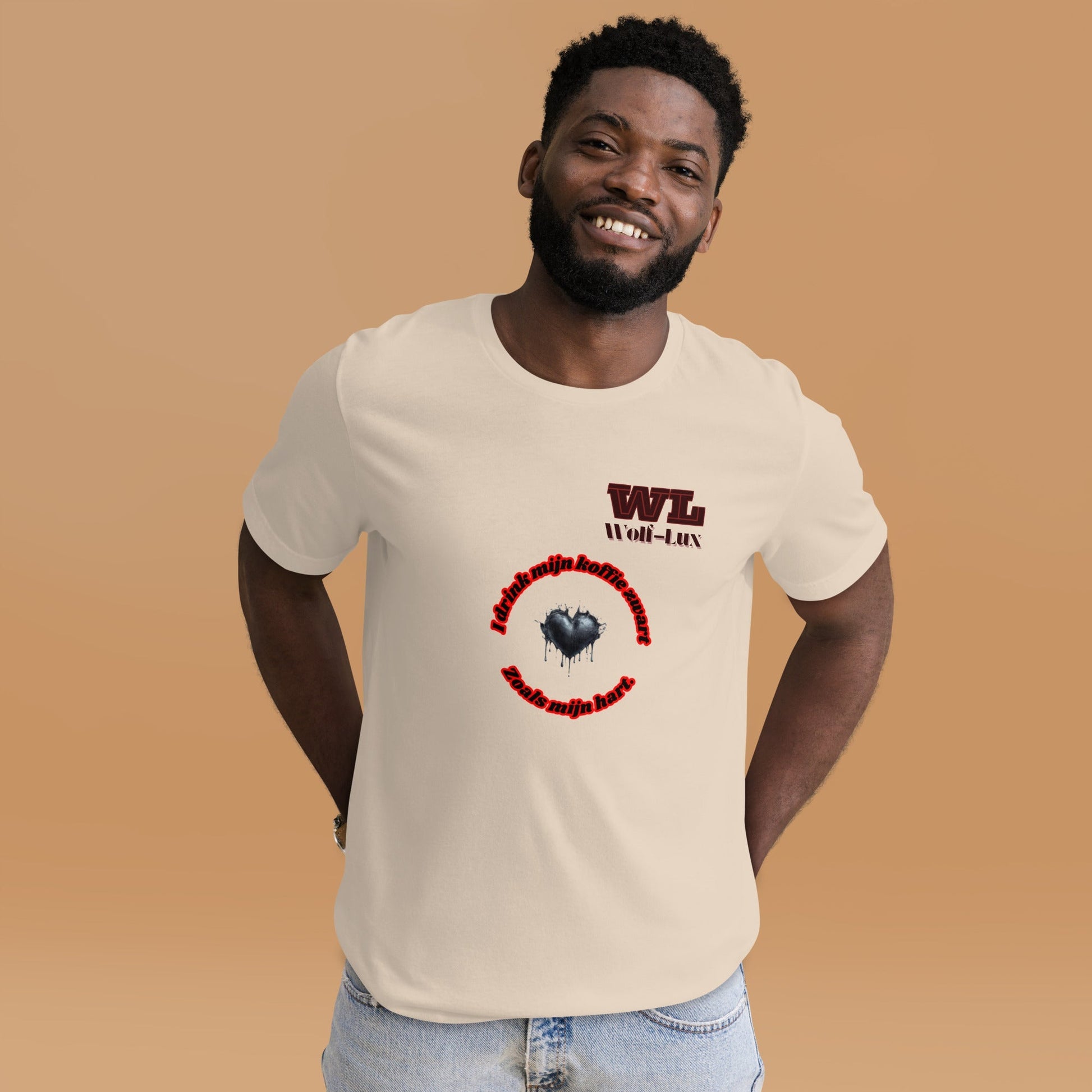 Men t-shirt Coffee Dutch - Wolf - Lux - Wolf - Lux - Wolf - Lux