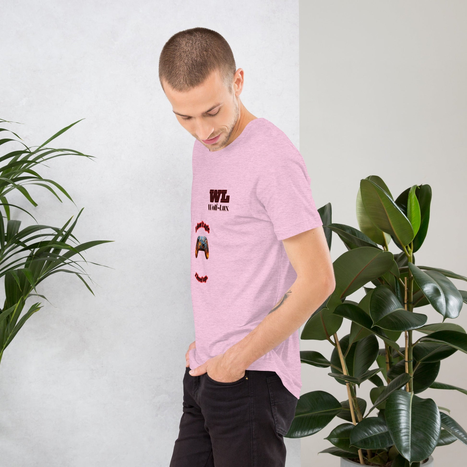 Men t-shirt Level up English - Wolf - Lux - Wolf - Lux - Wolf - Lux