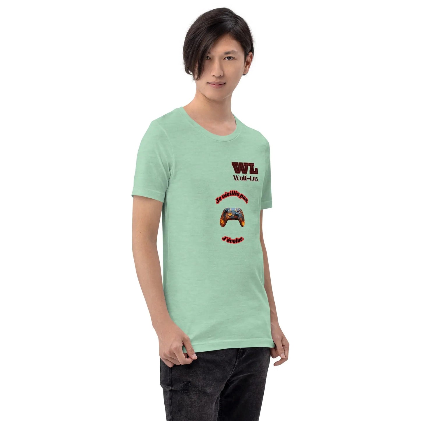 Men t-shirt Level up French - Wolf - Lux - Wolf - Lux - Wolf - Lux