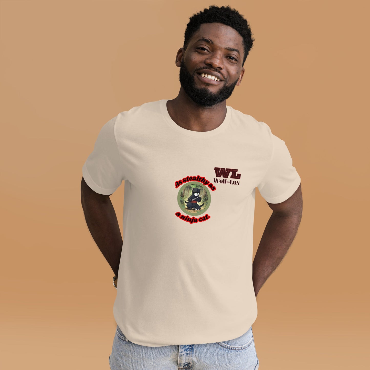 Men t-shirt Ninja English - Wolf - Lux - Wolf - Lux - Wolf - Lux