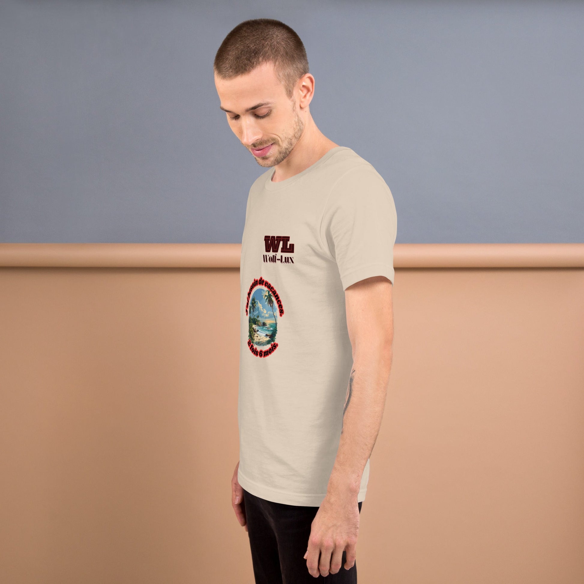 Men t-shirt Vacation French - Wolf - Lux - Wolf - Lux - Wolf - Lux