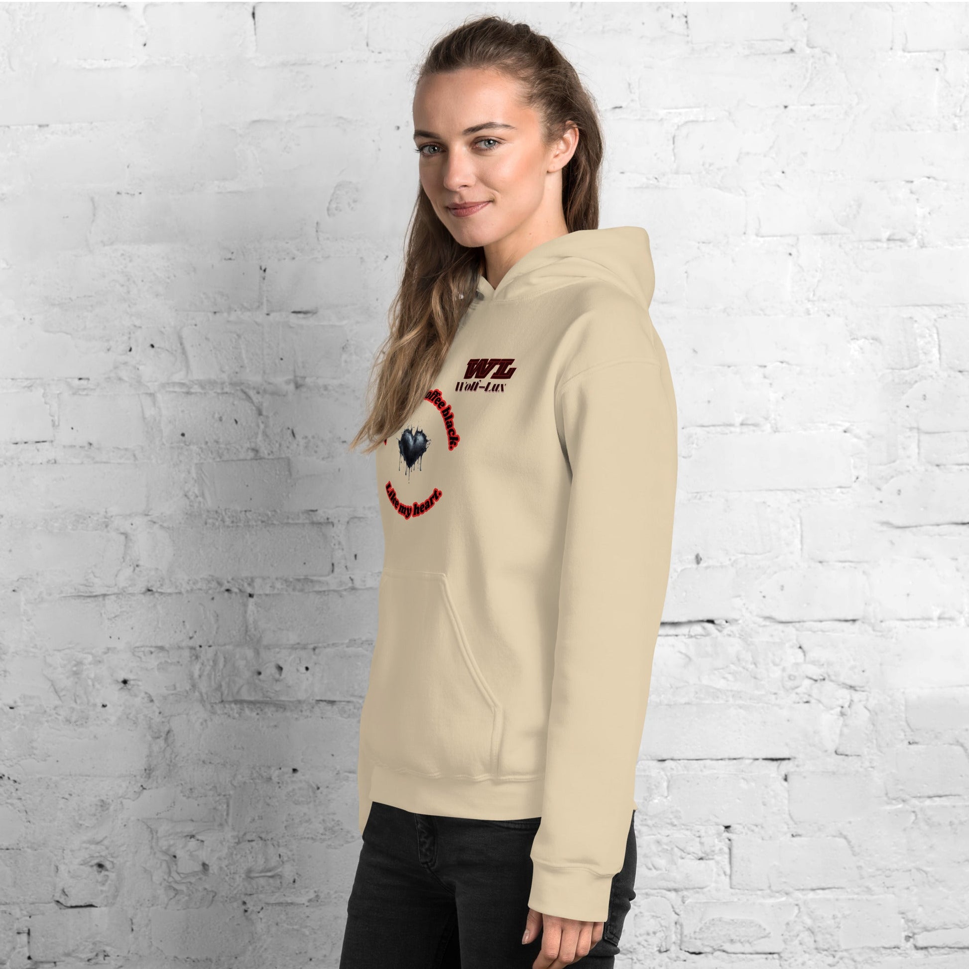 Women Hoodie Coffee English - Wolf - Lux - Wolf - Lux - Wolf - Lux