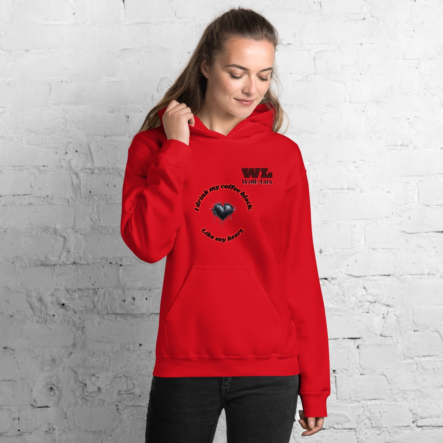 Women Hoodie Coffee English - Wolf - Lux - Wolf - Lux - Wolf - Lux