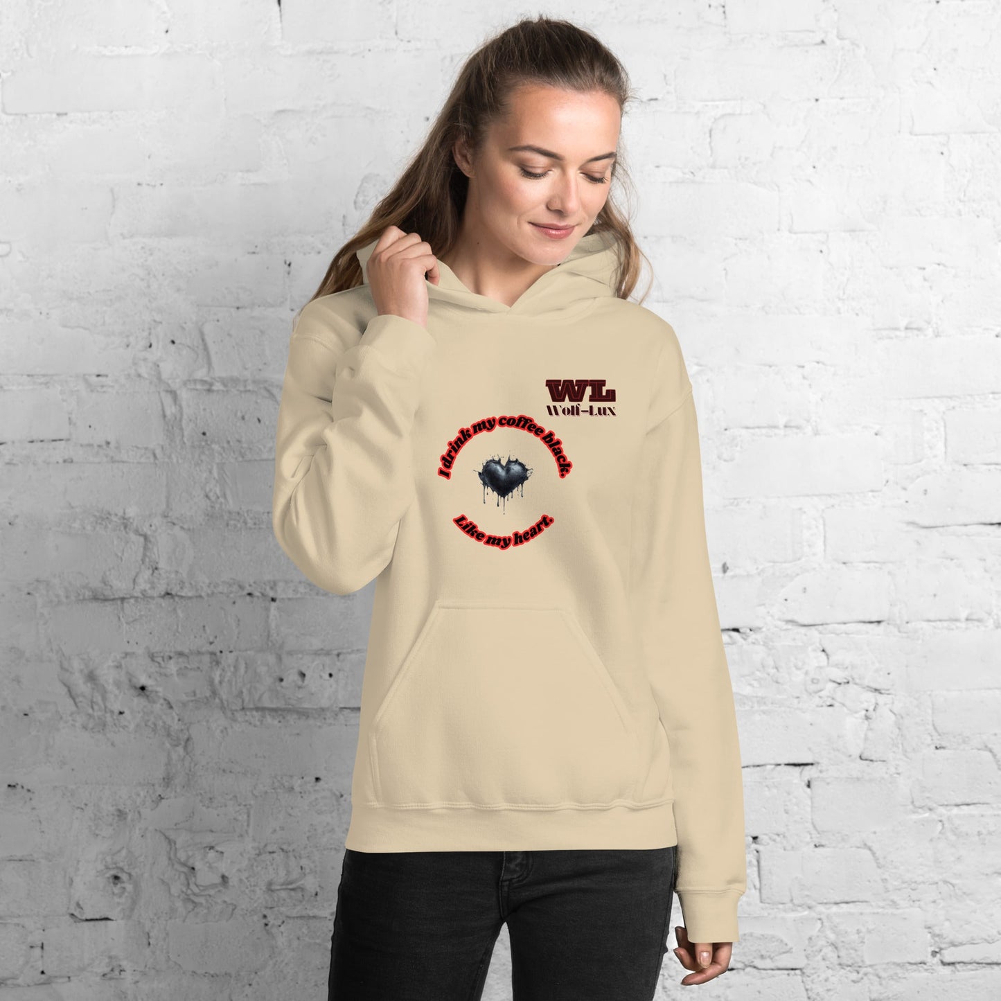 Women Hoodie Coffee English - Wolf - Lux - Wolf - Lux - Wolf - Lux