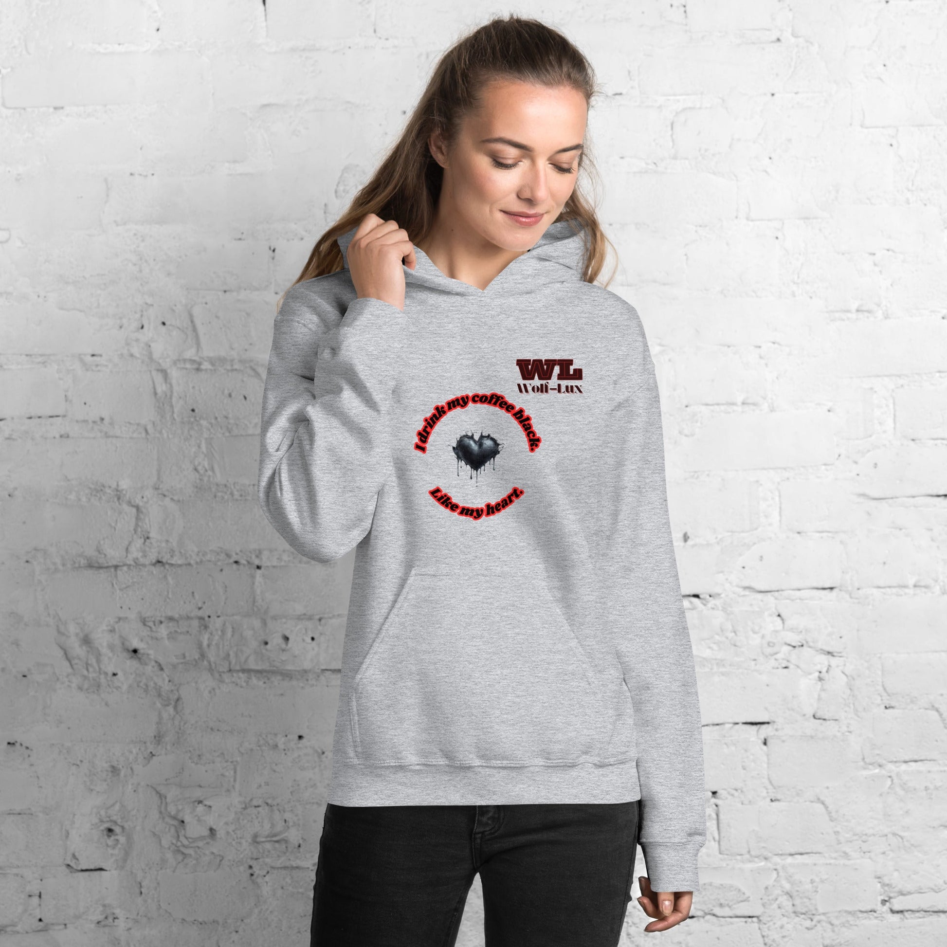 Women Hoodie Coffee English - Wolf - Lux - Wolf - Lux - Wolf - Lux
