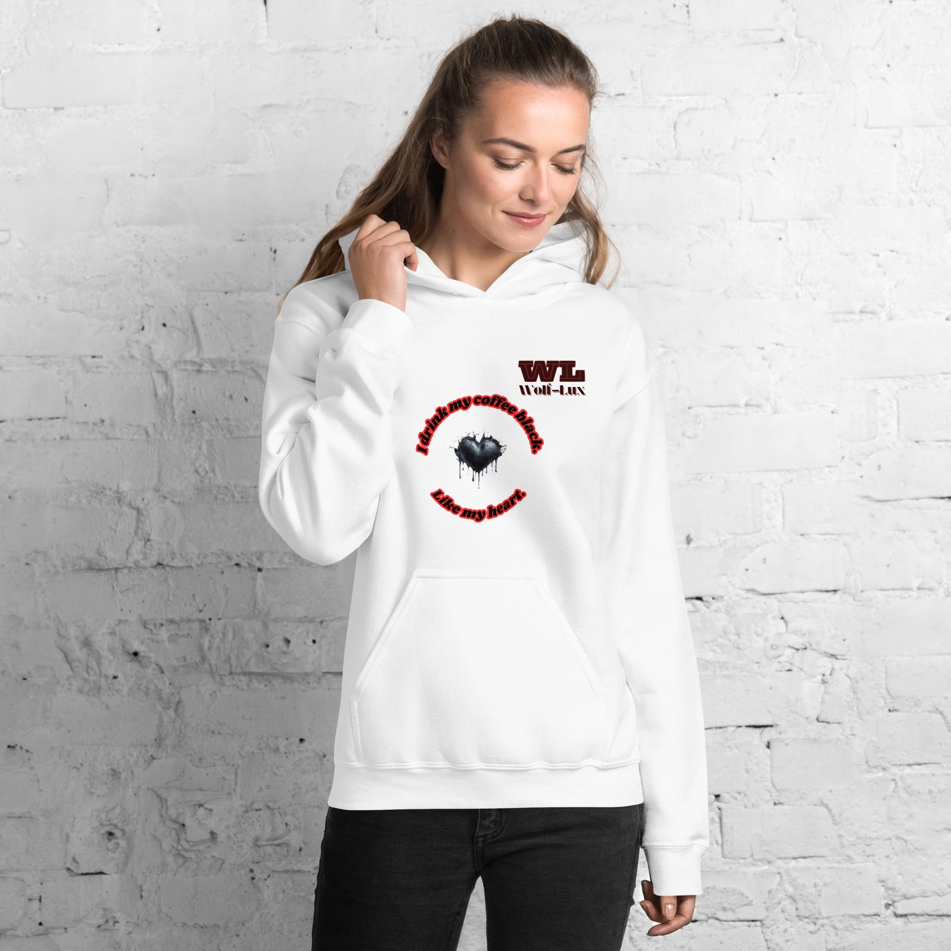 Women Hoodie Coffee English - Wolf - Lux - Wolf - Lux - Wolf - Lux