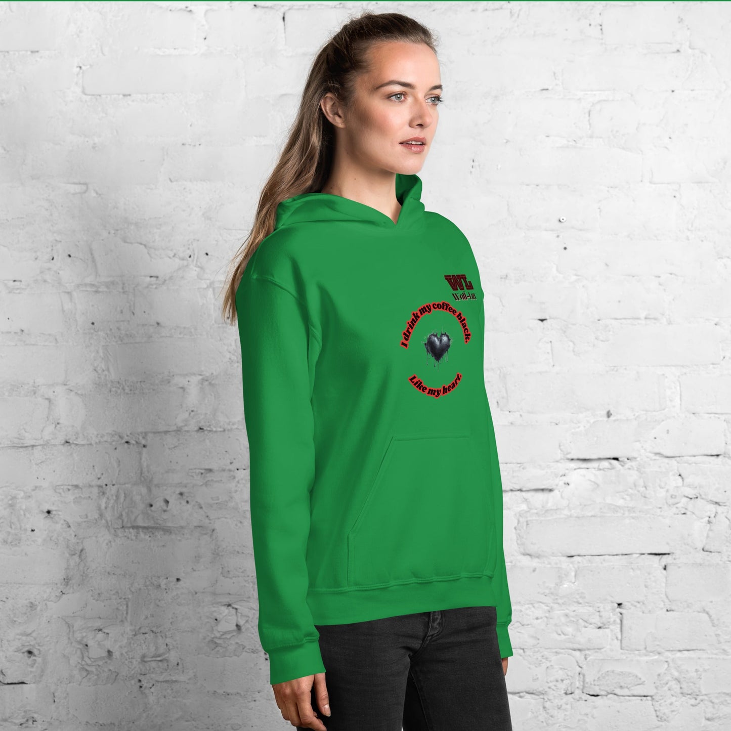 Women Hoodie Coffee English - Wolf - Lux - Wolf - Lux - Wolf - Lux