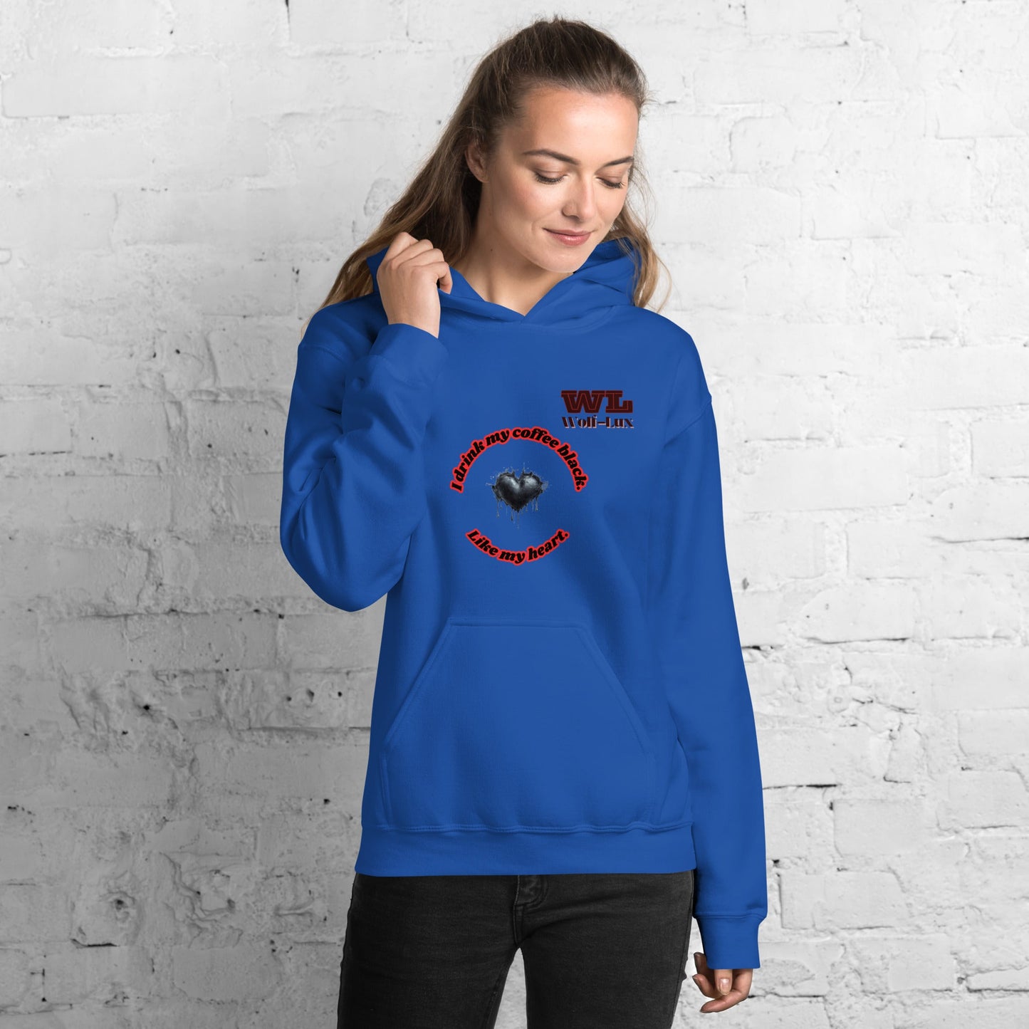 Women Hoodie Coffee English - Wolf - Lux - Wolf - Lux - Wolf - Lux